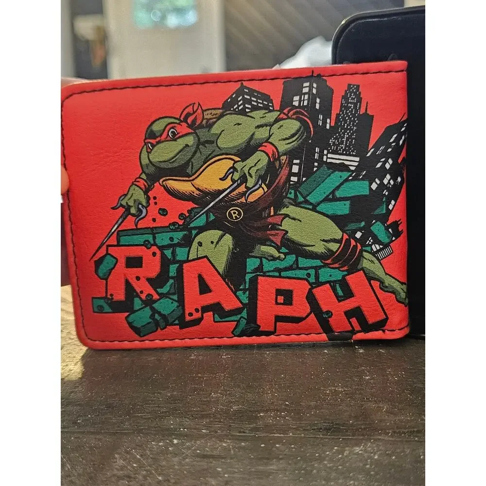Teenage Mutant Ninja Turtles TMNT Raphael Bifold Red Wallet NWT Buckle Gift Tin